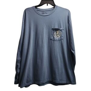 Salt Life Graphic Long Sleeve T-Shirt Skull Fish‎ Hook Pocket Large